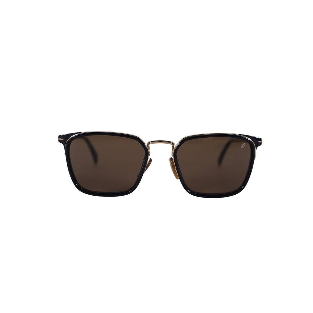 David Beckham Lightweight Square Sunglasses- Black Gold / Brown - NWT